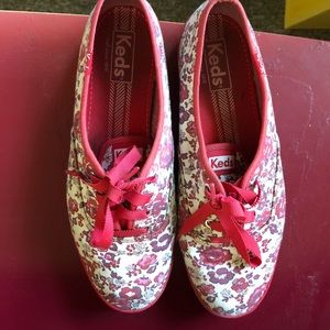 Floral keds size 8